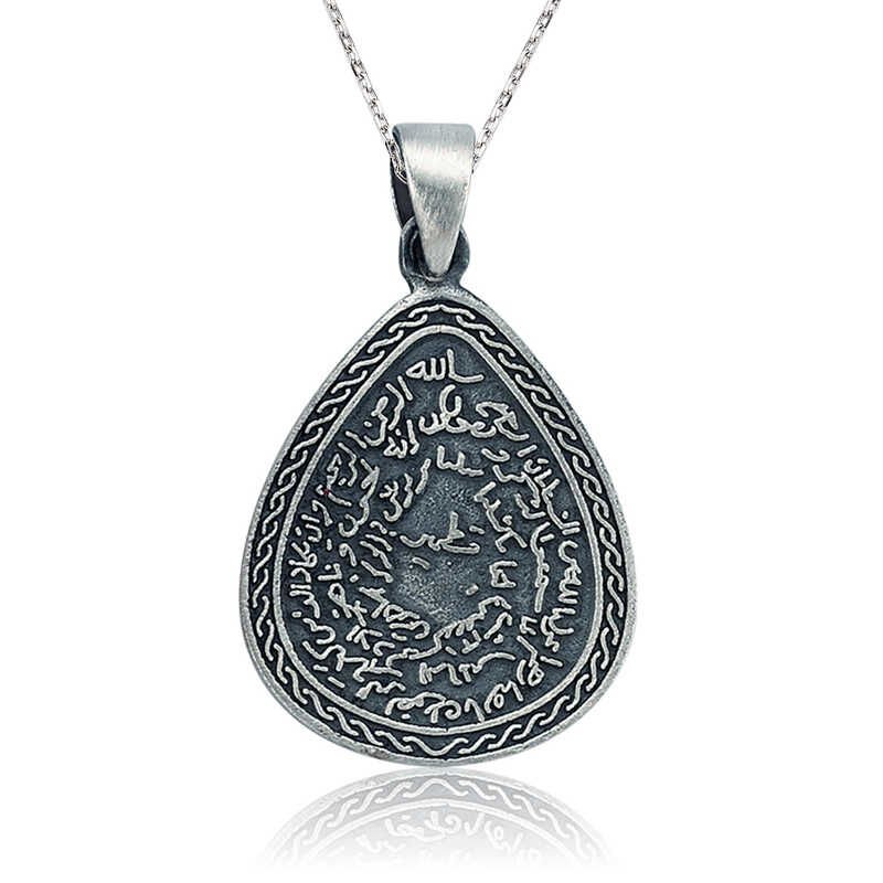 Silver Kıtmir Prayer Drop Necklace