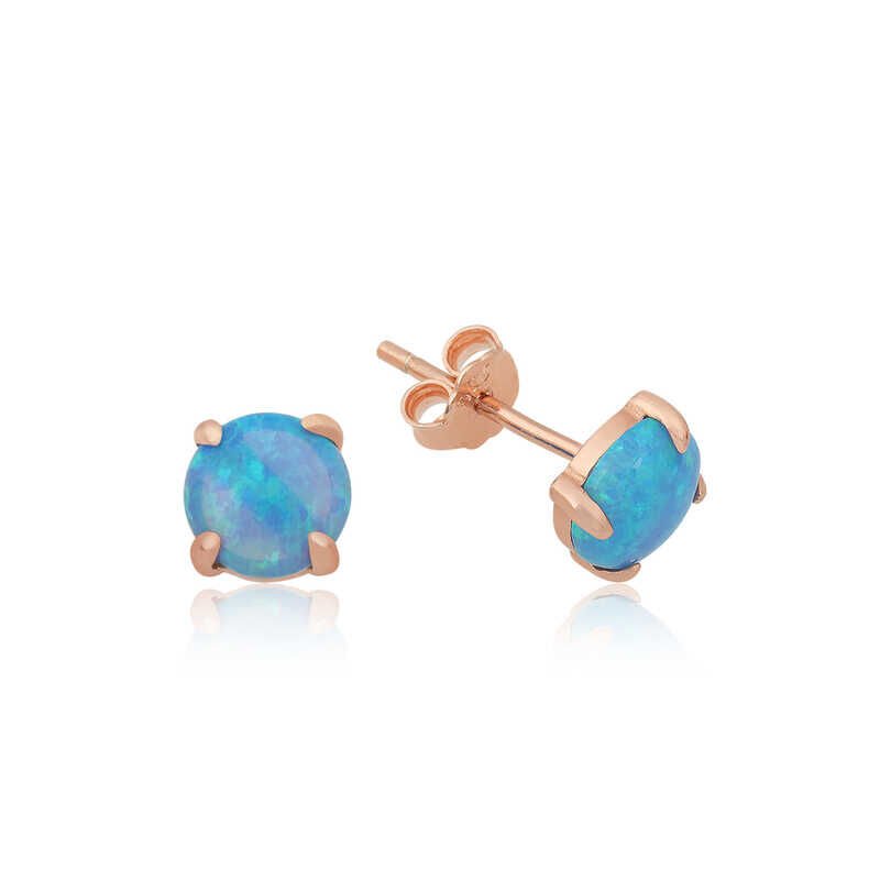 Pendientes de piedra de ópalo de plata