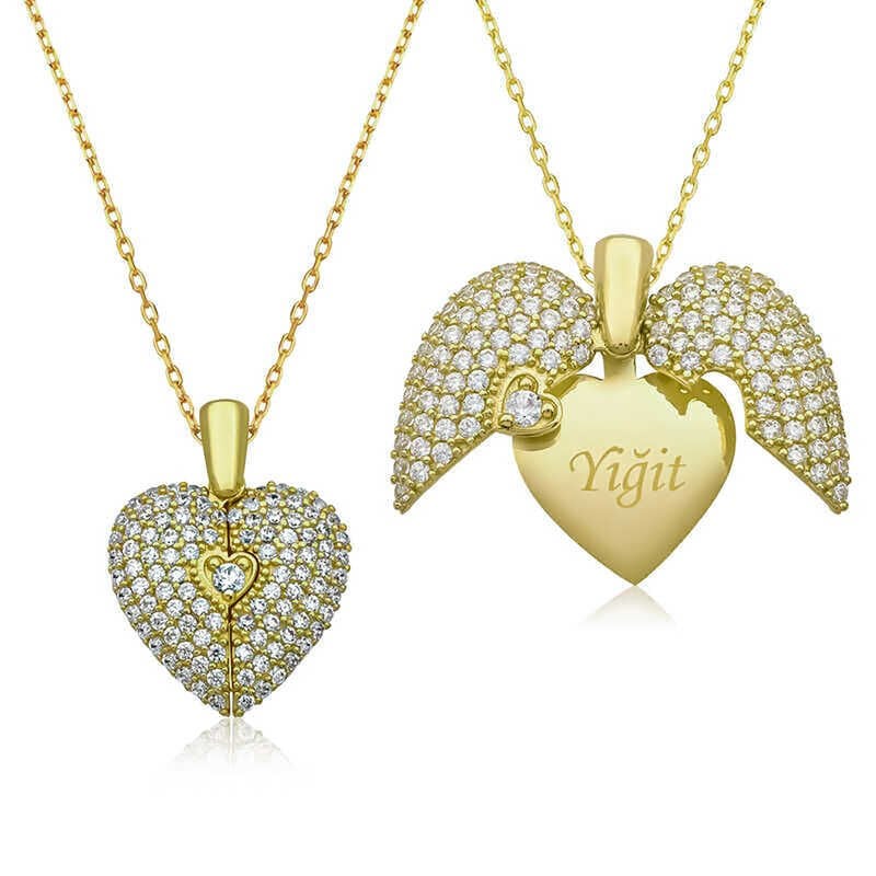 Collar de plata y oro El secreto de mi corazón