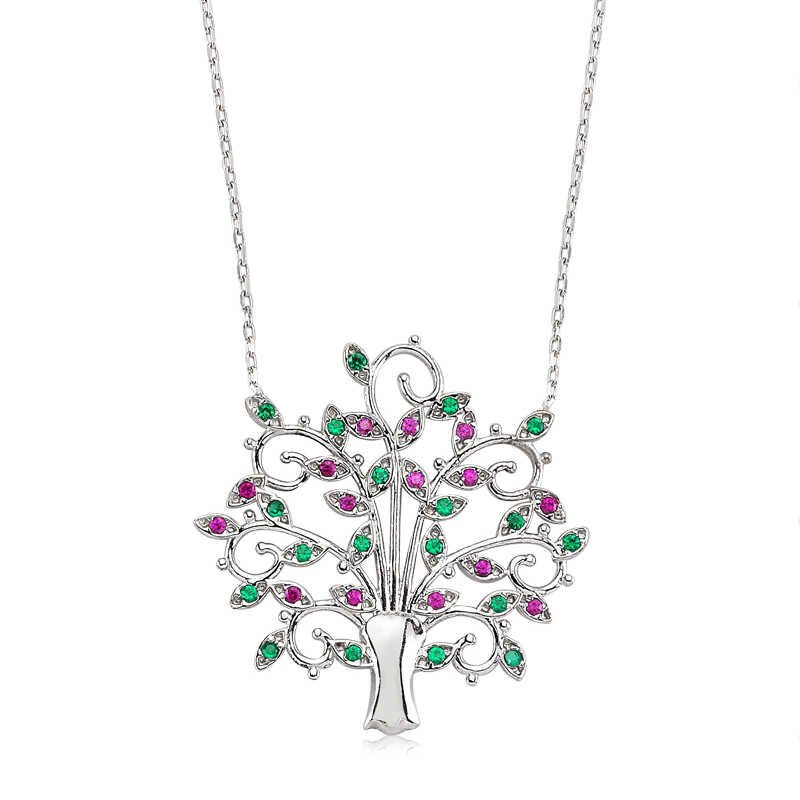 Collar de plata con el árbol de la vida para mujer