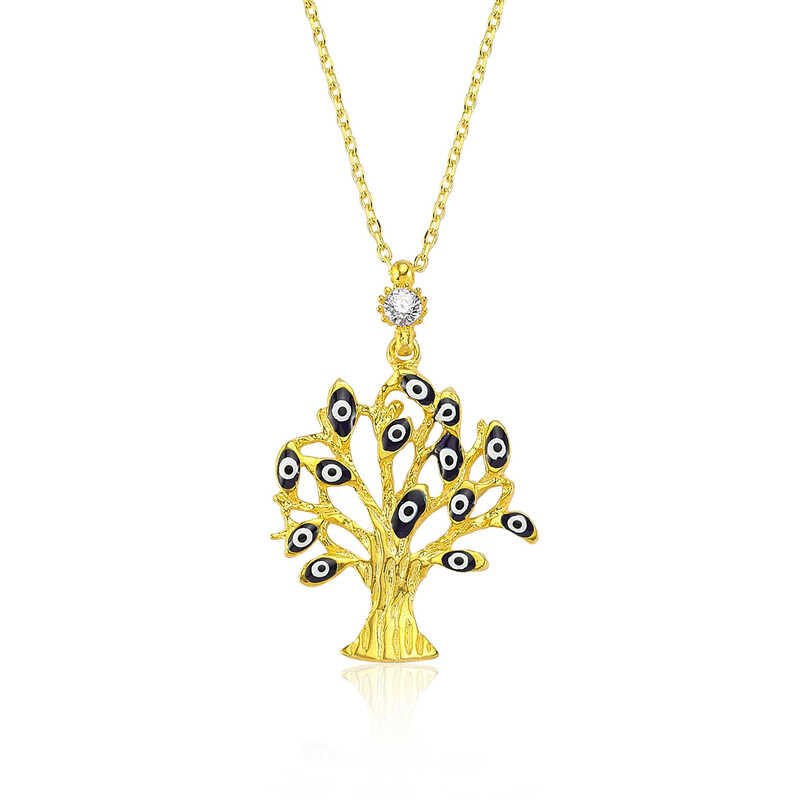 Collar de plata con árbol de los deseos para mujer