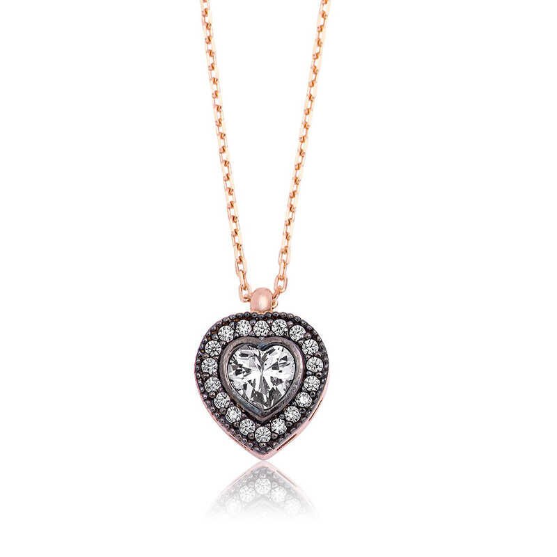 Silver Heart Necklace for Women