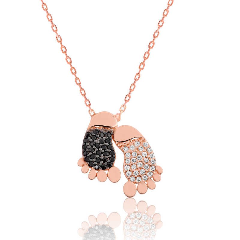 Collar de mujer con huella de plata