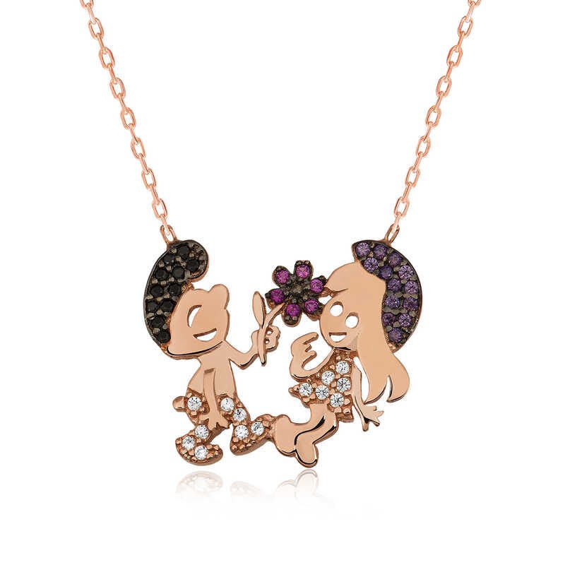 Silver Smurfs Necklace for Women