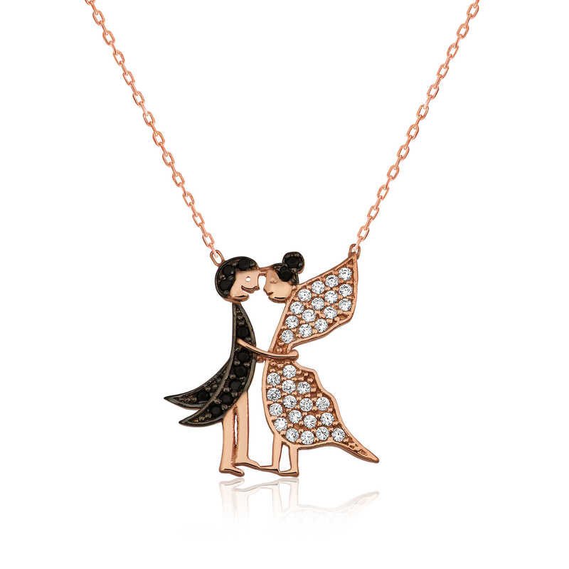 Silver Lover Butterflies Women's Necklace