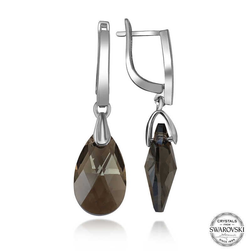Pendientes colgantes de plata con cristales de Swarovski para mujer