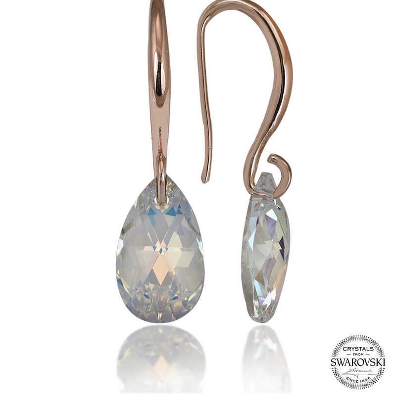 Pendientes colgantes de plata con cristales de Swarovski para mujer
