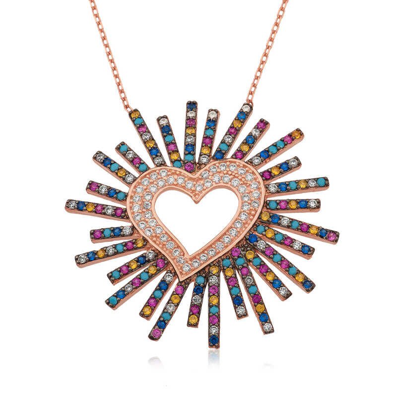 Silver Heart Necklace for Women