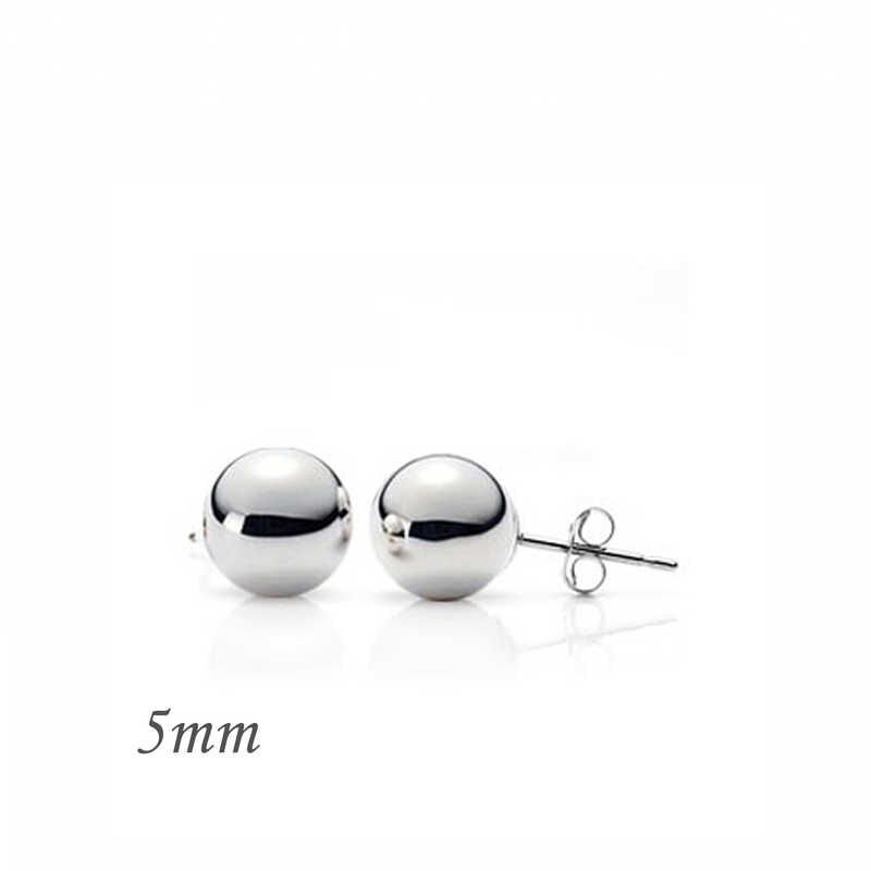 Pendiente de bola de plata - 5 mm