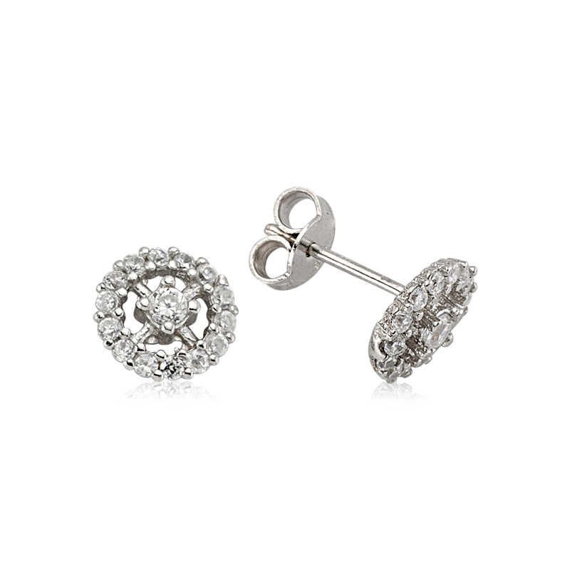 Pendientes redondos de plata