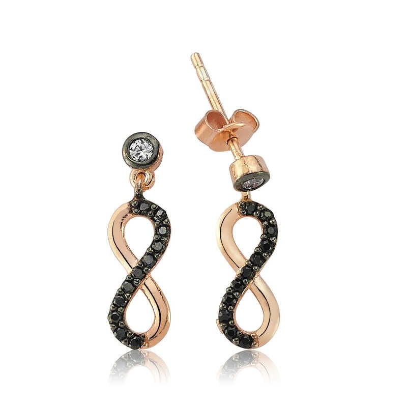 Pendientes de plata con forma de infinito