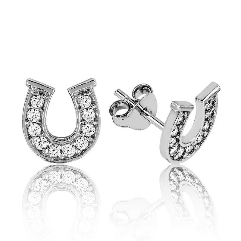 Pendientes de herradura de plata