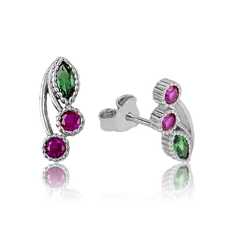 Pendientes de cereza de plata