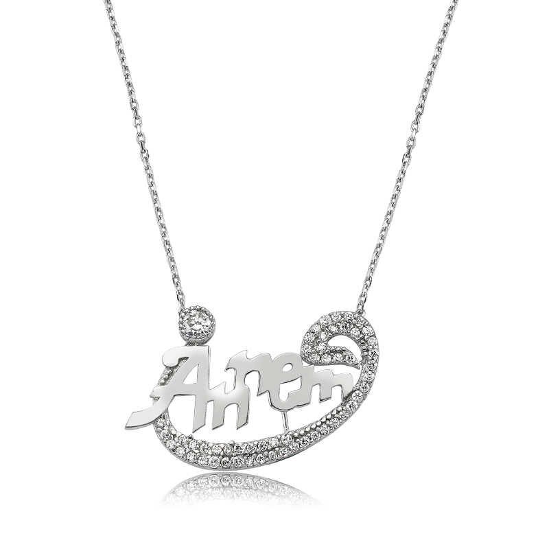 Collar de plata para mujer Mom Wow