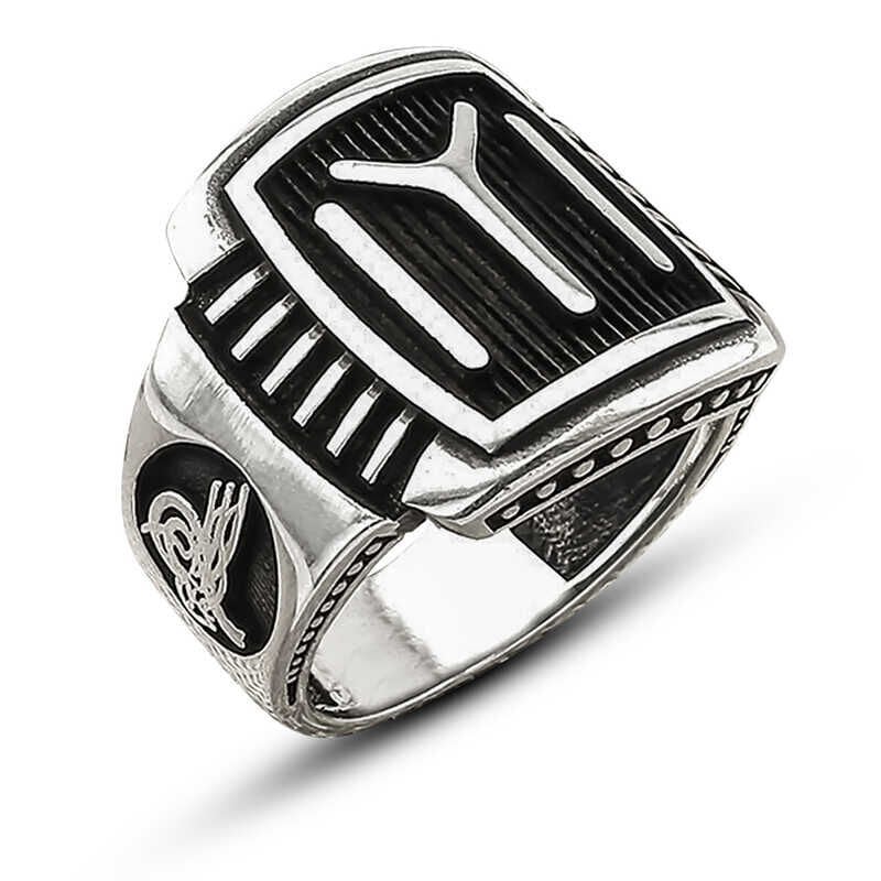 Silver IYI Kayi Boyu Men's Ring