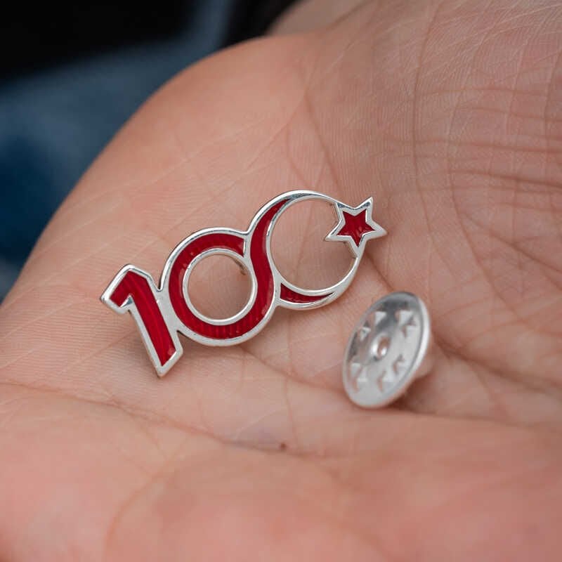 Silver Star and Crescent 100th Anniversary Badge