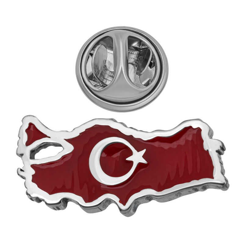 Silver Türkiye Map Badge