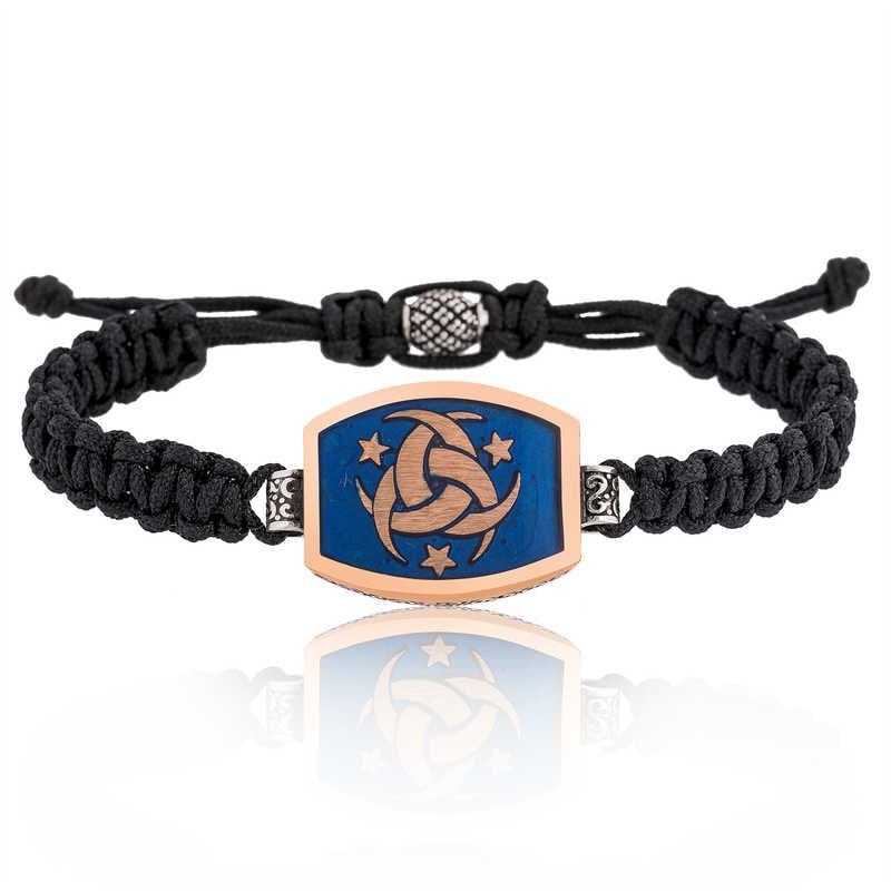 Silver Special Organization Macrame Men's Bracelet