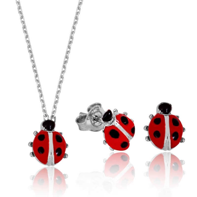 Silver Ladybug Ladies Set