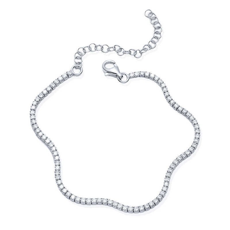 Gümüş 2 mm Su Yolu Kadın Bileklik