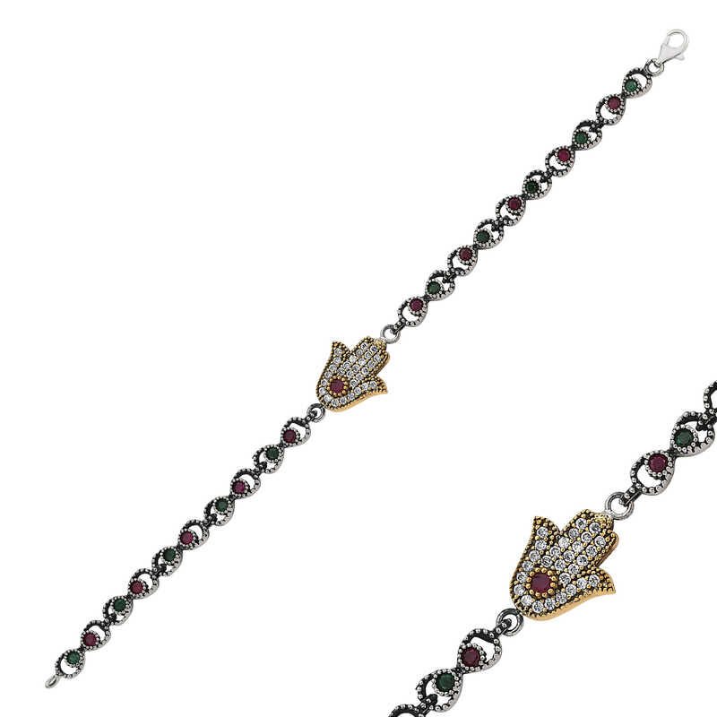 Silver Fatima Hand Authentic Women's Bracelet