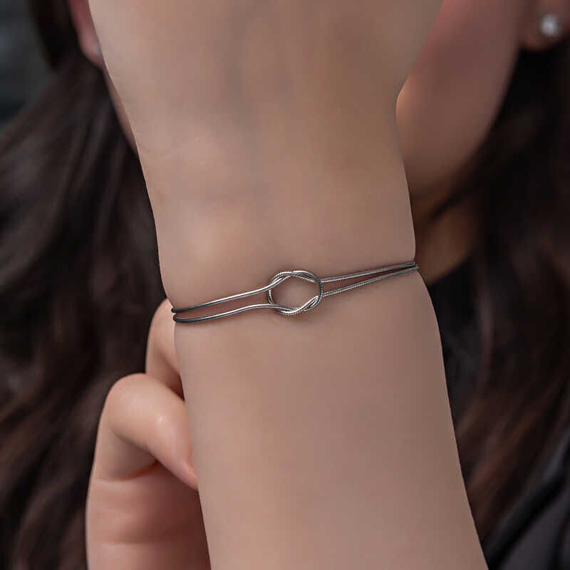 Silver Love Knot Women's Bracelet