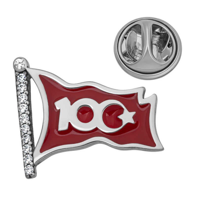 Silver Star and Crescent 100th Anniversary Badge