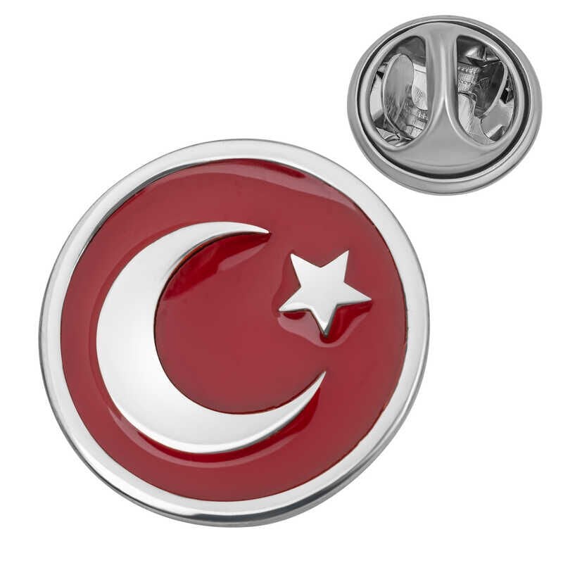 Silver Crescent Star Badge