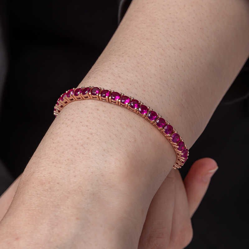 Silver Pink Stone Waterway Women's Bracelet