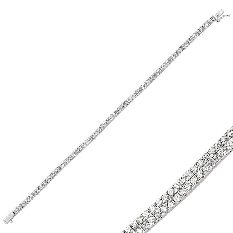 Silver Two Row Waterway Women's Bracelet