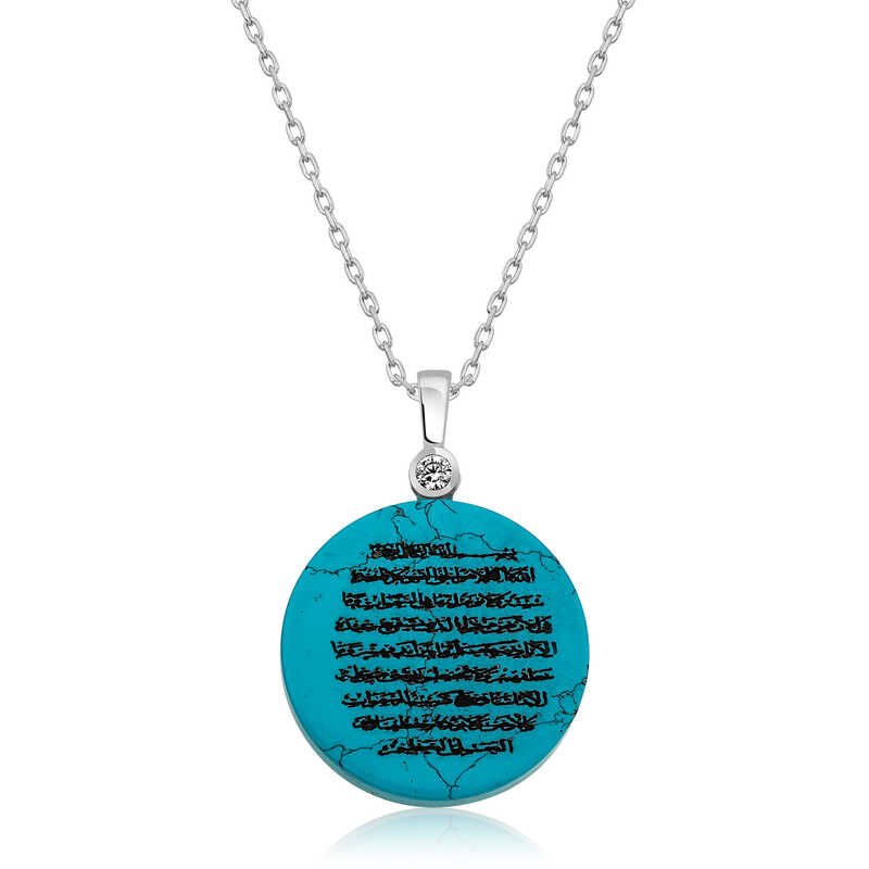 Collar de mujer Ayetel Kursi de plata