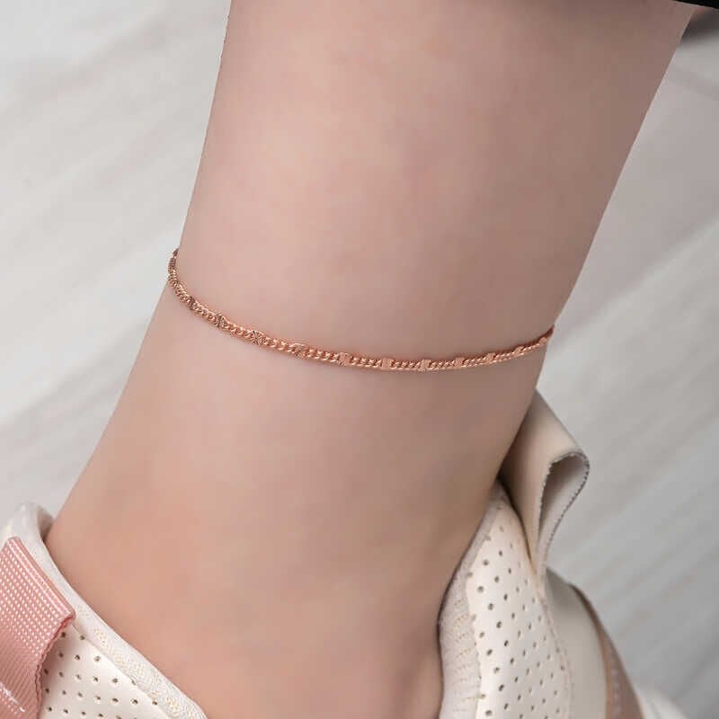 Silver Rose Pen Anklet