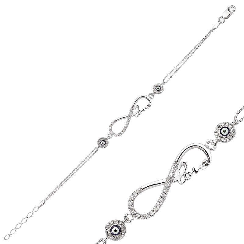 Silver Infinity Love Women's Bracelet
