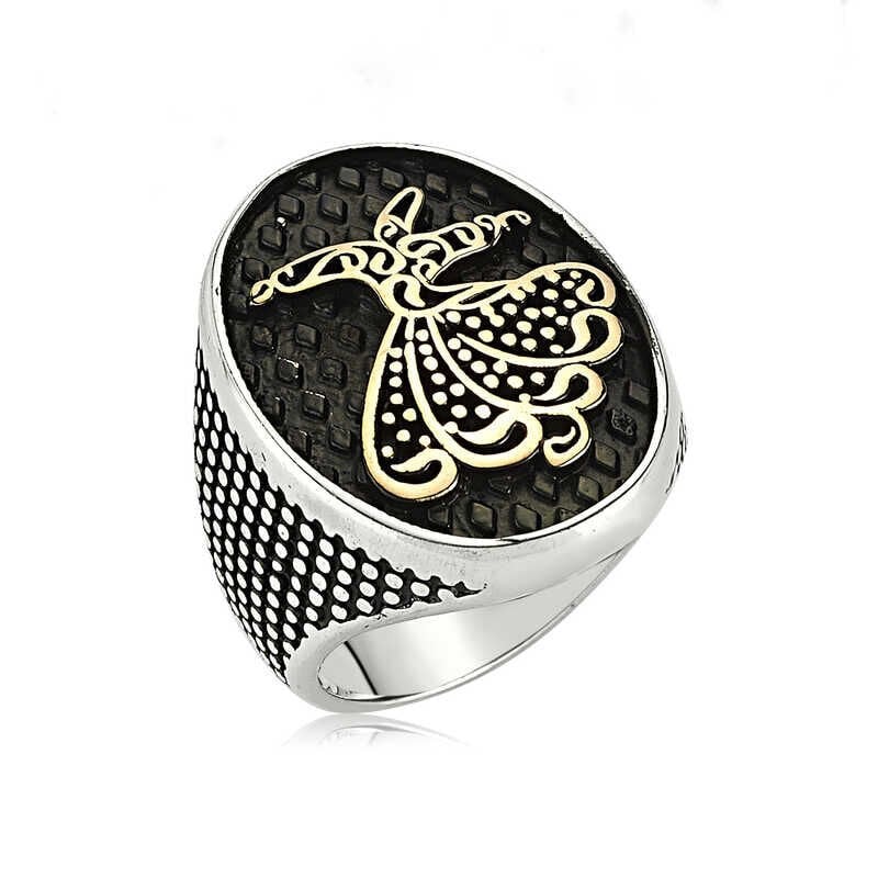 Silver Whirling Dervish Men's Ring