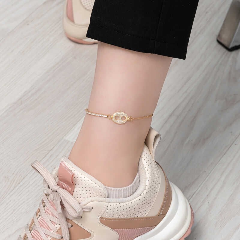 Silver Gold Sailor Figured Anklet