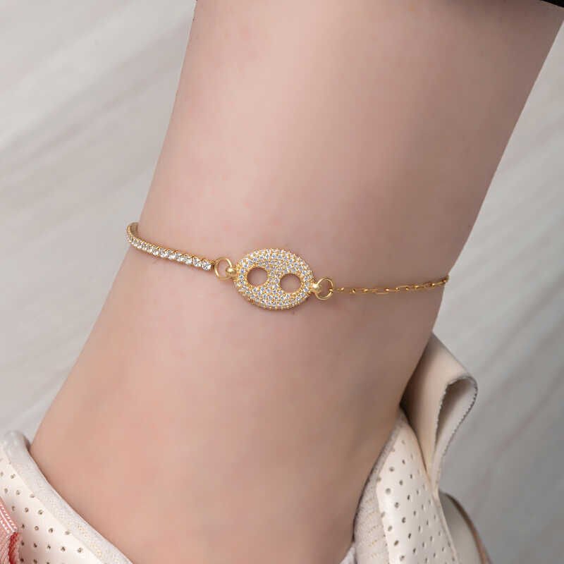 Silver Gold Sailor Figured Anklet