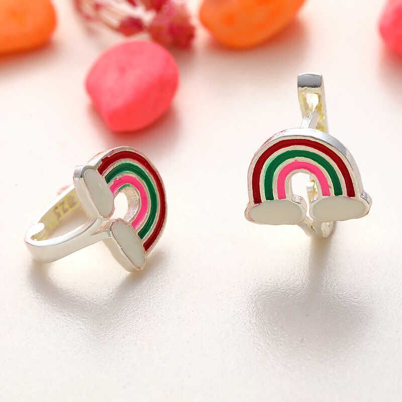 Silver Rainbow Kids Earrings