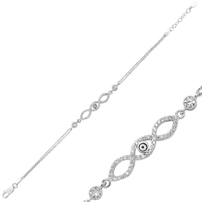 Pulsera Triple Infinito de Plata para Mujer