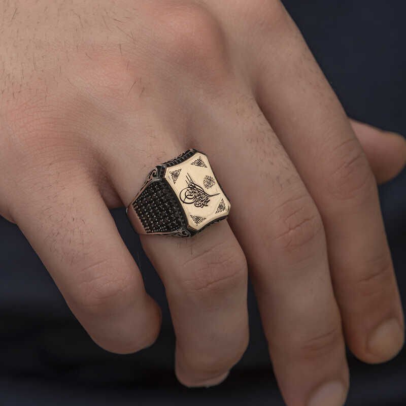 Silver Ottoman Tughra Men's Ring