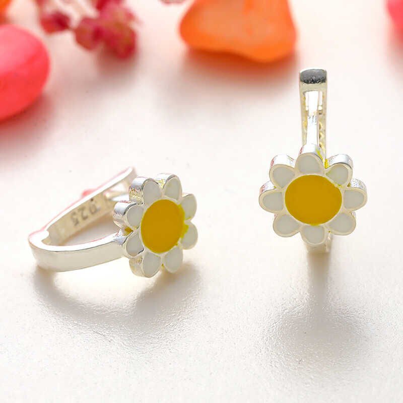 Silver Daisy Kids Earrings