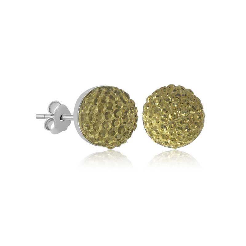 Silver Crystal Studded Women's Earrings