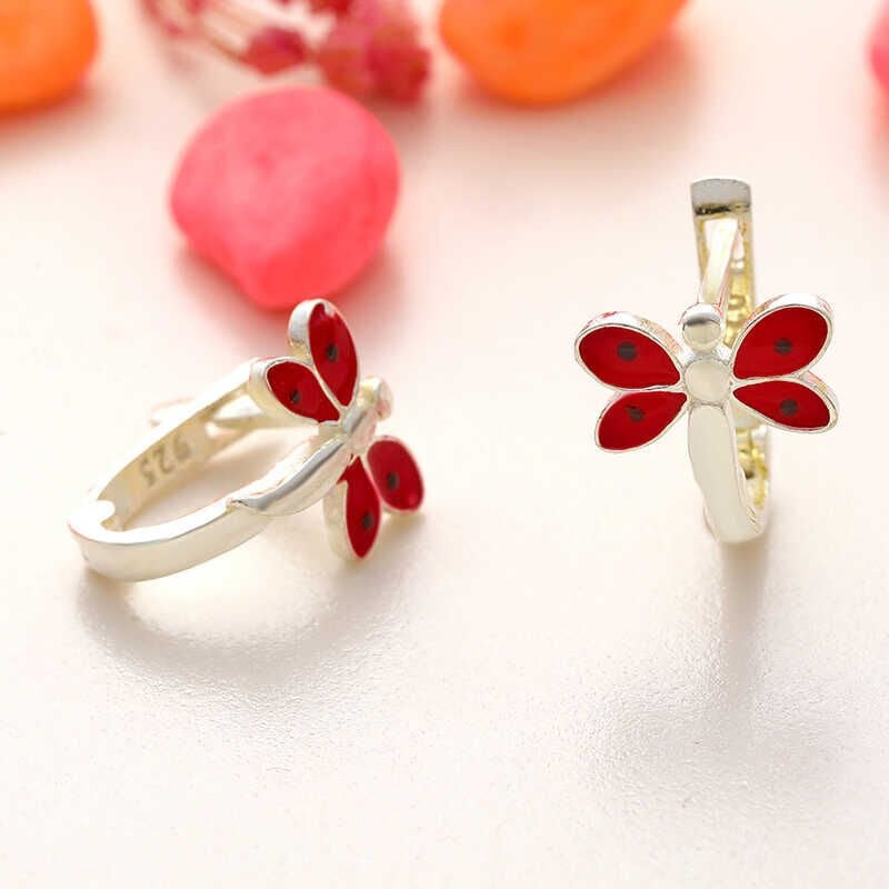 Silver Dragonfly Children's Earring