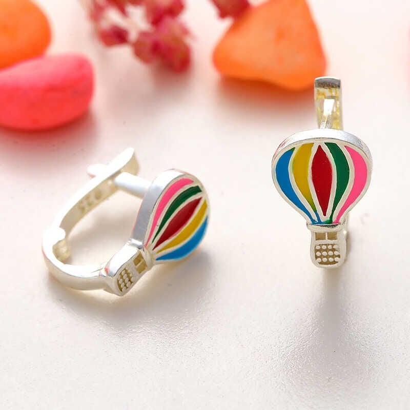 Silver Cappadocia Balloon Kids Earrings