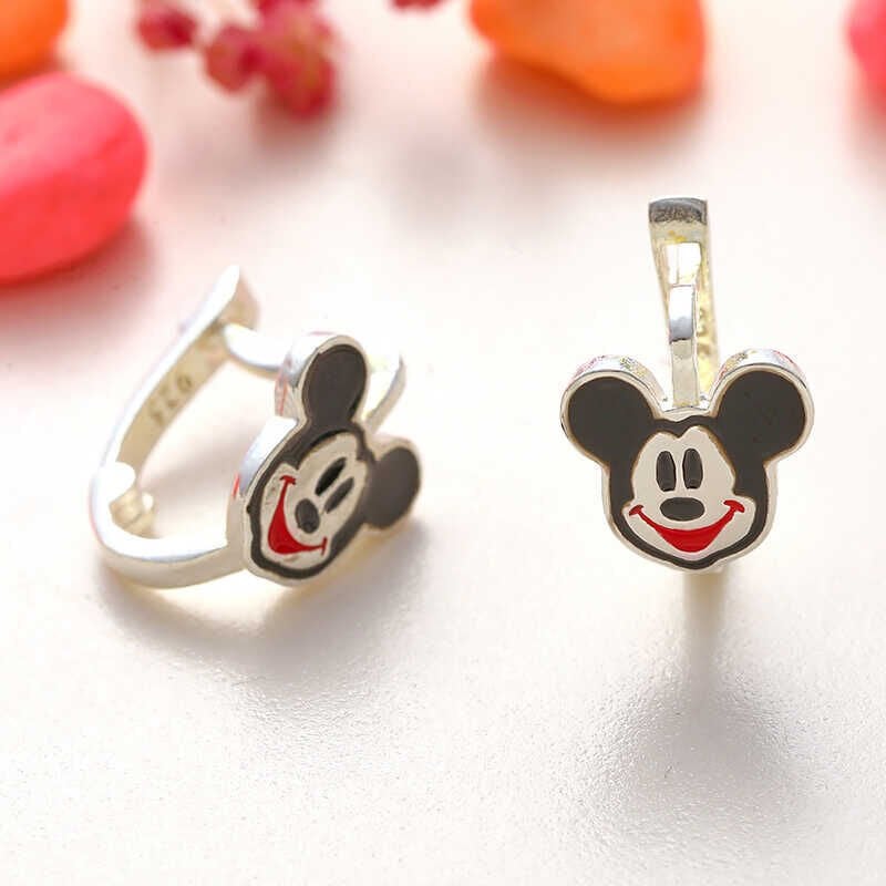 Silver Mouse Kids Earrings
