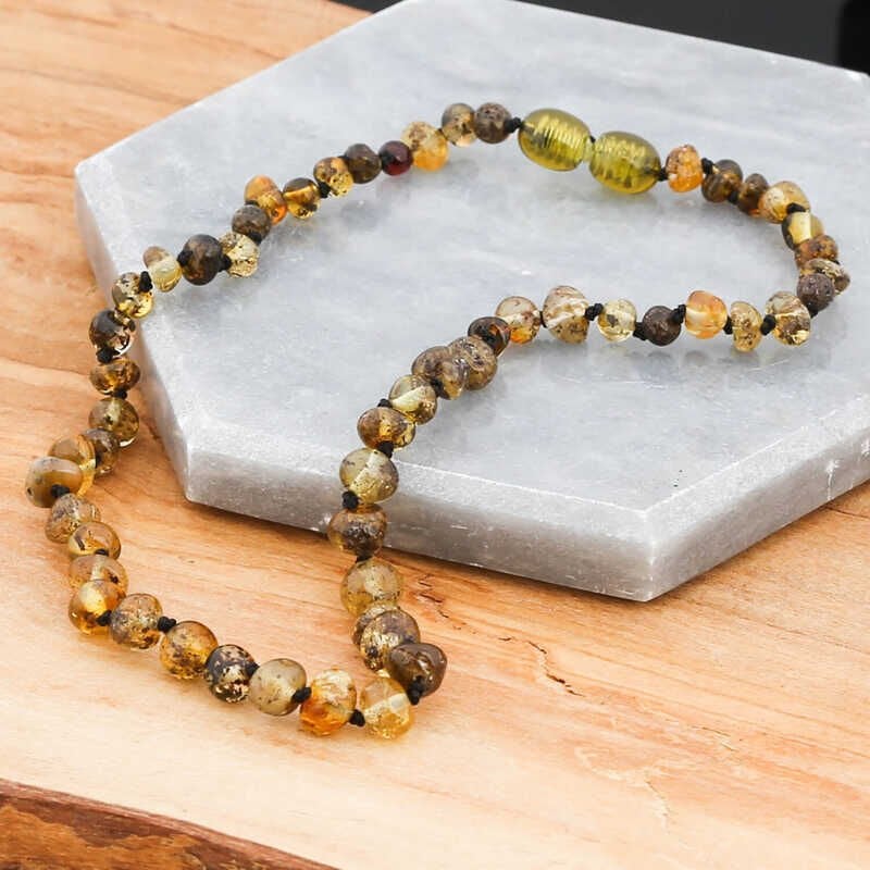Baby Drop Amber Teeth Necklace