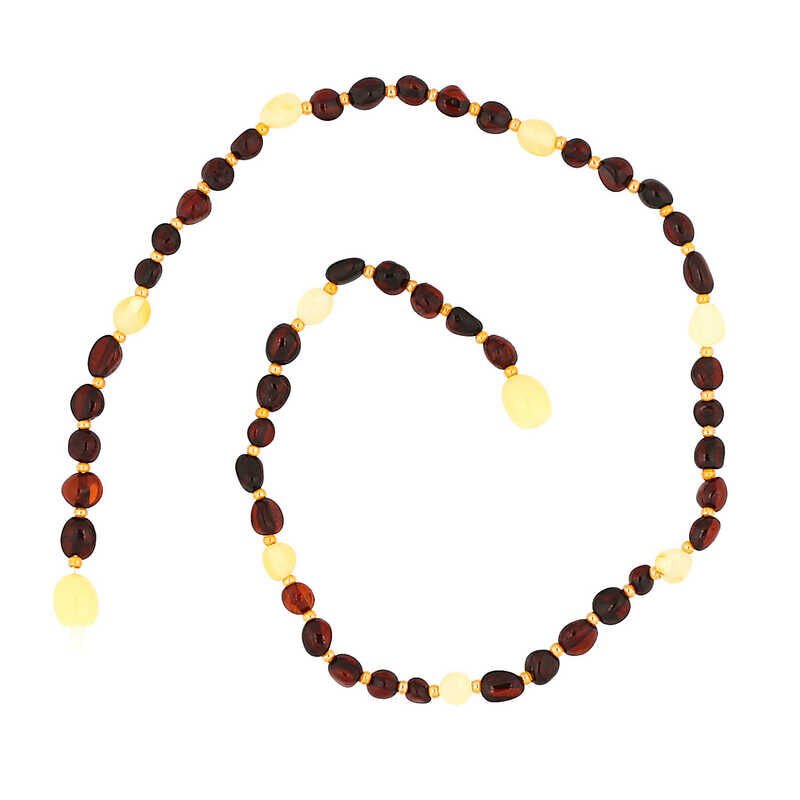 Baby Drop Amber Teeth Necklace