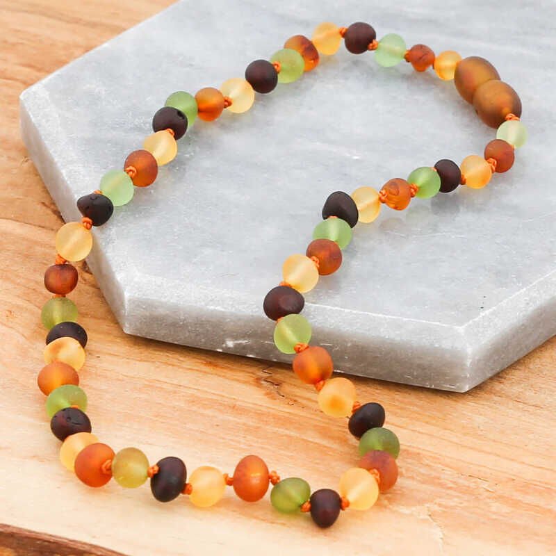 Baby Drop Amber Teeth Necklace