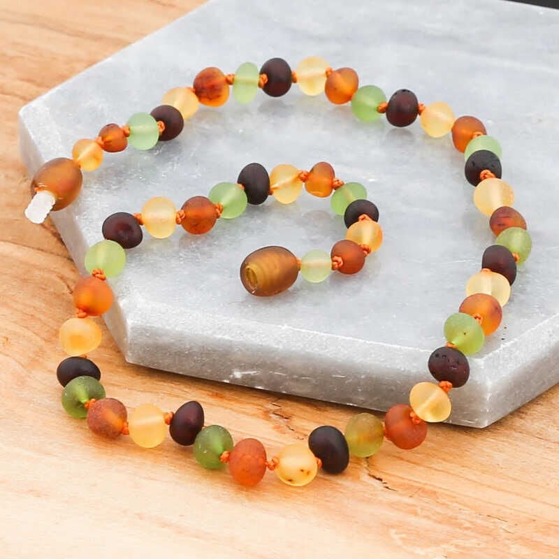 Baby Drop Amber Teeth Necklace