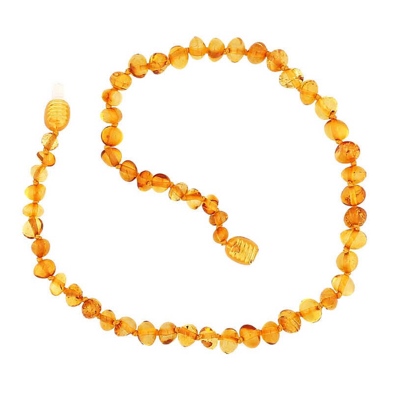 Baby Drop Amber Teeth Necklace