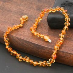 Baby Drop Amber Teeth Necklace